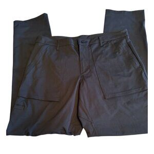 Alo Men's Black Pants 33R Lightweight Durable Polyester Cotton Blend Relaxed Fit